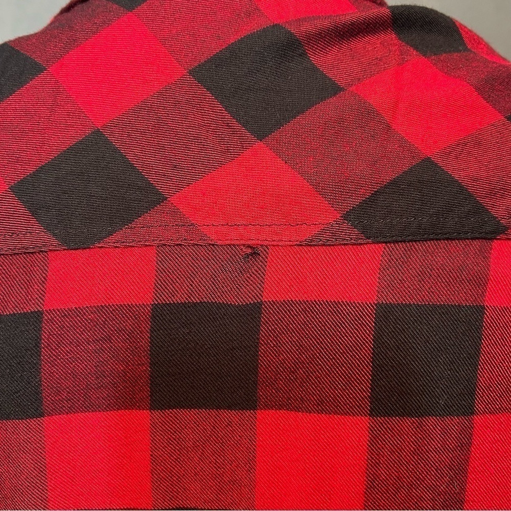 Torrid Red Buffalo Button Up Long Sleeve Shirt - Picture 6 of 7